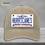 Hurricanes North Carolina State Novelty License Plate Hat Unconstructed Cotton / Khaki