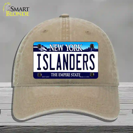 Islanders New York State Novelty License Plate Hat Unconstructed Cotton / Khaki