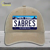 Sabres New York State Novelty License Plate Hat Unconstructed Cotton / Khaki