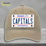 Capitals Washington DC State Novelty License Plate Hat Unconstructed Cotton / Khaki