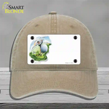 Golf Tee Shot Offset Novelty License Plate Hat Unconstructed Cotton / Khaki