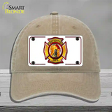 Firefighters Wife Novelty License Plate Hat Unconstructed Cotton / Khaki