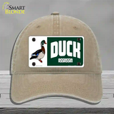 Duck Assassin Novelty License Plate Hat Unconstructed Cotton / Khaki