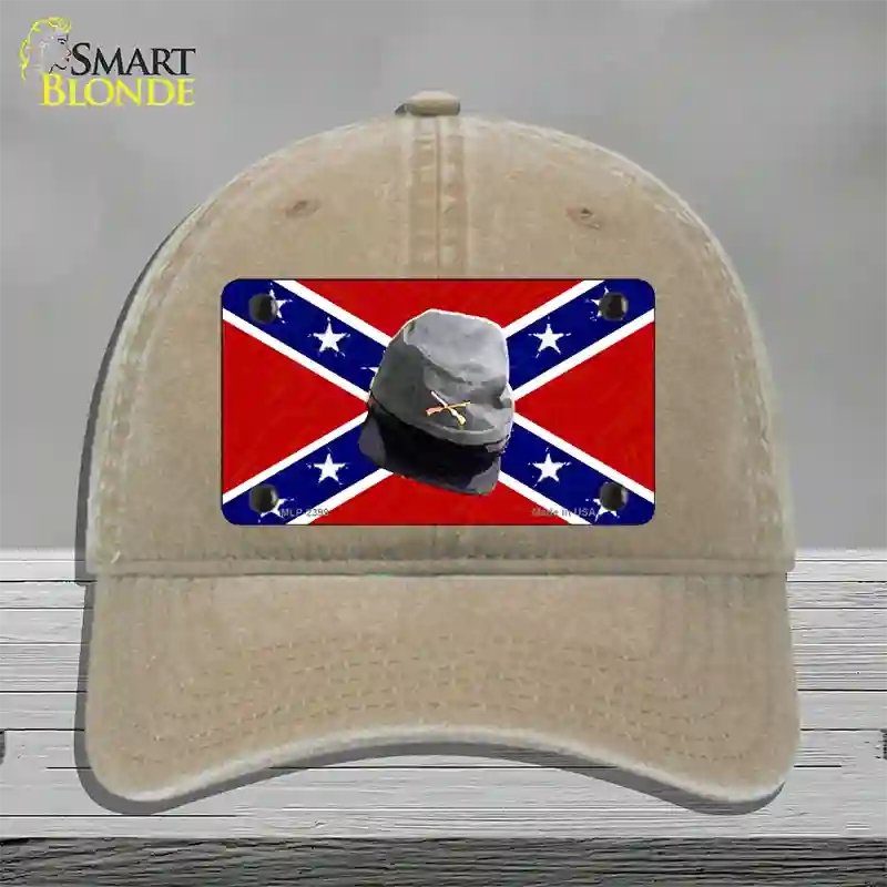 Confederate Army Cap Novelty License Plate Hat Unconstructed Cotton / Khaki