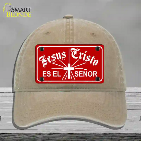 Jesus Cristo Novelty License Plate Hat Unconstructed Cotton / Khaki