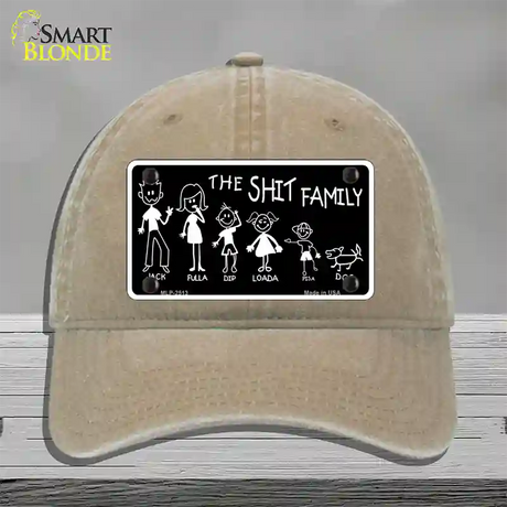 The Shit Family Novelty License Plate Hat Unconstructed Cotton / Khaki