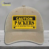 Caution Packers Novelty License Plate Hat Unconstructed Cotton / Khaki