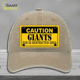 Caution Giants Novelty License Plate Hat Unconstructed Cotton / Khaki