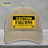 Caution Falcons Novelty License Plate Hat Unconstructed Cotton / Khaki