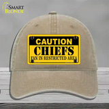 Caution Chiefs Novelty License Plate Hat Unconstructed Cotton / Khaki