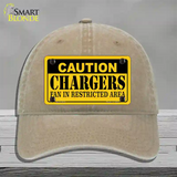 Caution Chargers Novelty License Plate Hat Unconstructed Cotton / Khaki