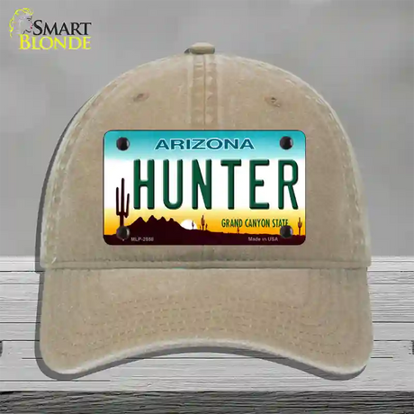 Hunter Arizona Novelty License Plate Hat Unconstructed Cotton / Khaki