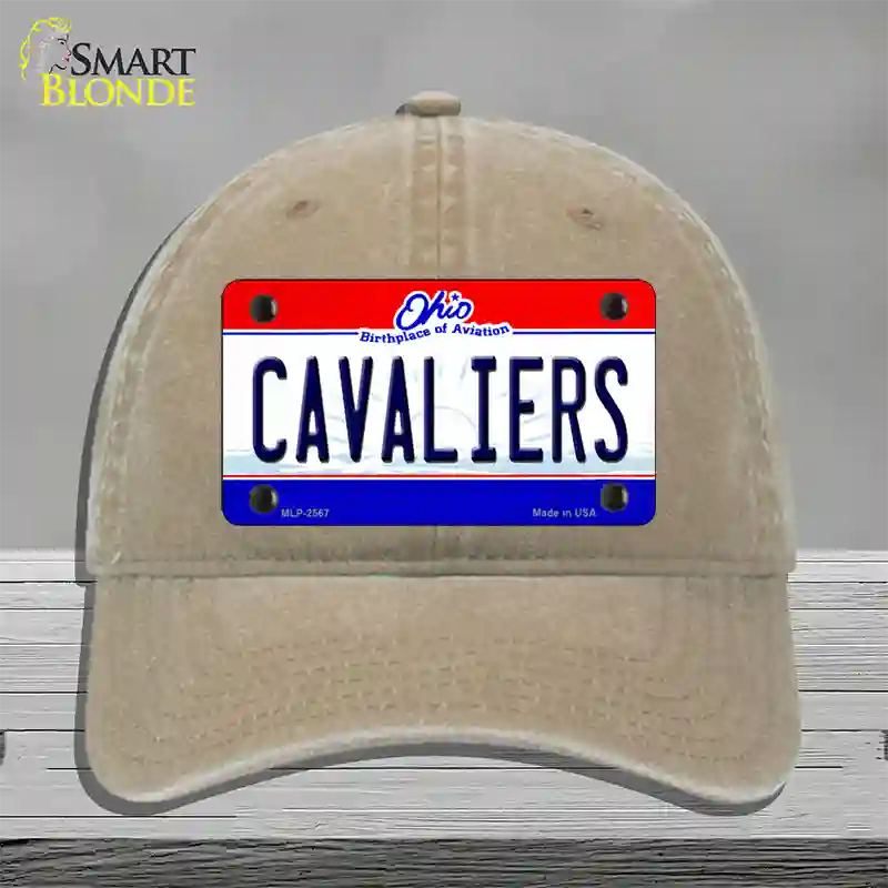 Cavaliers Ohio State Novelty License Plate Hat Unconstructed Cotton / Khaki