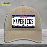 Mavericks Texas State Novelty License Plate Hat Unconstructed Cotton / Khaki