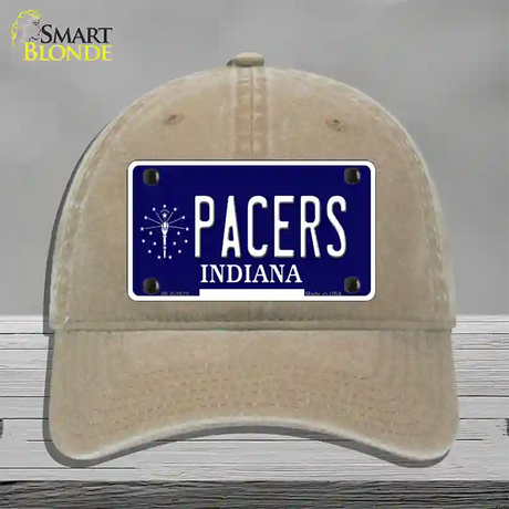 Pacers Indiana State Novelty License Plate Hat Unconstructed Cotton / Khaki