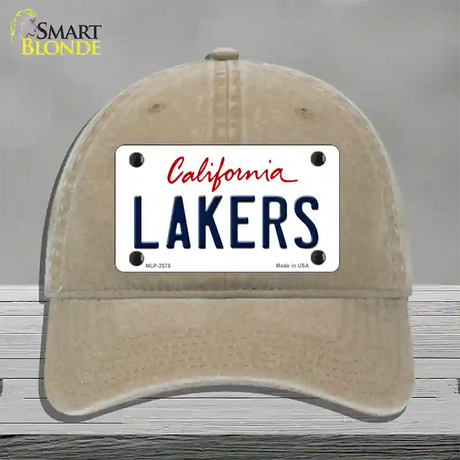 Lakers California State Novelty License Plate Hat Unconstructed Cotton / Khaki