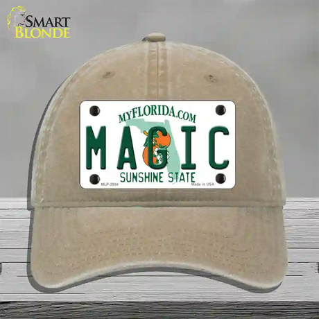 Magic Florida State Novelty License Plate Hat Unconstructed Cotton / Khaki