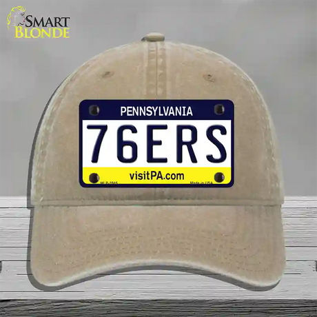 76ers Pennsylvania State Novelty License Plate Hat Unconstructed Cotton / Khaki