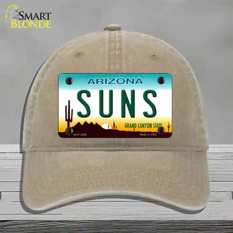 Suns Arizona State Novelty License Plate Hat Unconstructed Cotton / Khaki