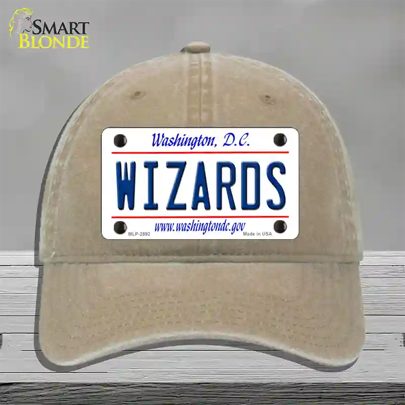 Wizards Washington DC State Novelty License Plate Hat Unconstructed Cotton / Khaki