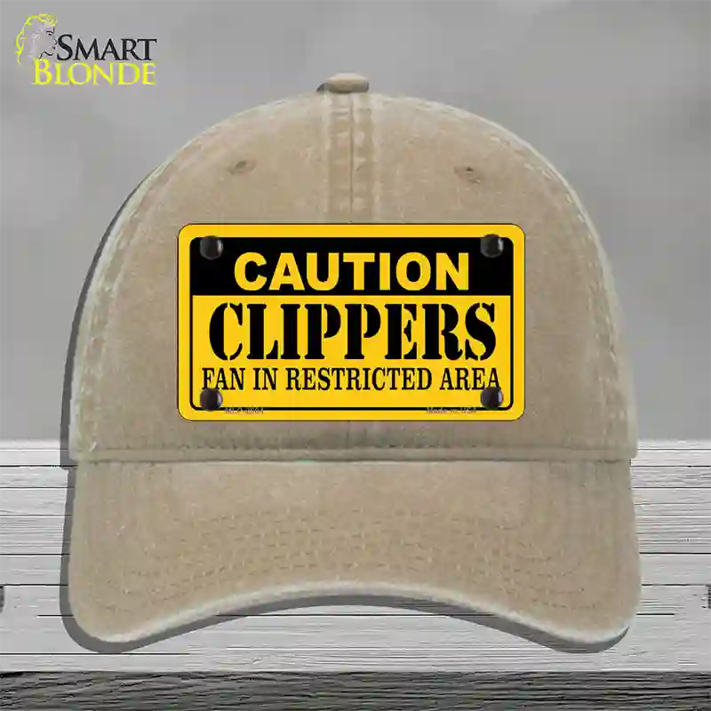 Caution Clippers Fan Novelty License Plate Hat Unconstructed Cotton / Khaki