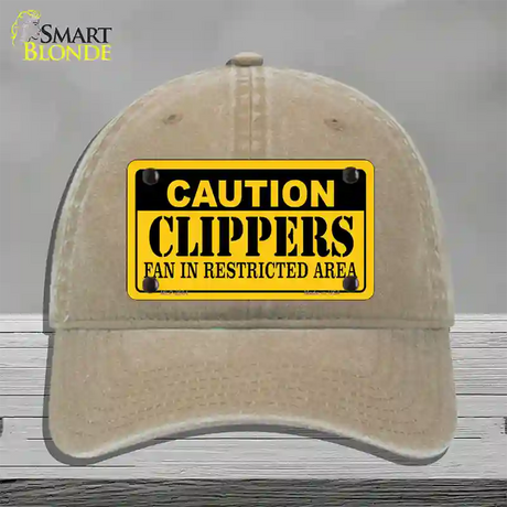 Caution Clippers Fan Novelty License Plate Hat Unconstructed Cotton / Khaki