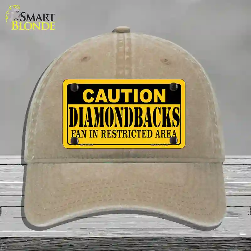 Caution Diamondbacks Fan Novelty License Plate Hat Unconstructed Cotton / Khaki