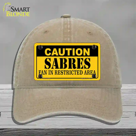 Caution Sabres Novelty License Plate Hat Unconstructed Cotton / Khaki