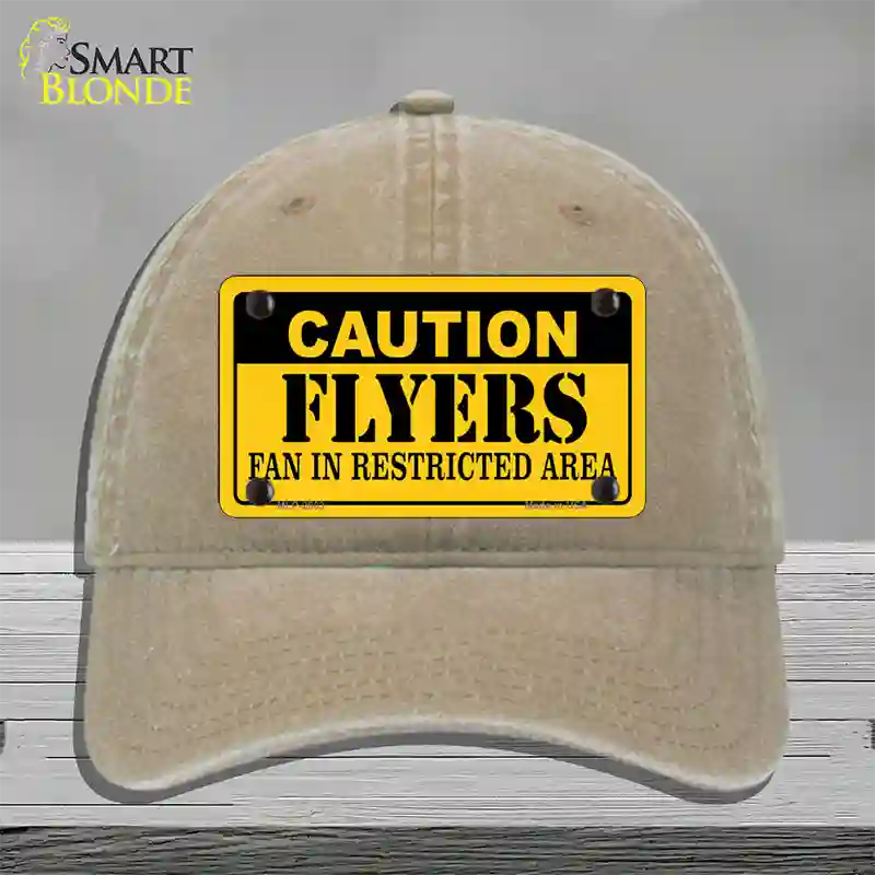 Caution Flyers Novelty License Plate Hat Unconstructed Cotton / Khaki