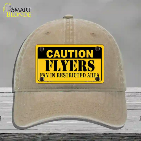 Caution Flyers Novelty License Plate Hat Unconstructed Cotton / Khaki