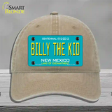 Billy The Kid New Mexico Teal Novelty License Plate Hat Unconstructed Cotton / Khaki