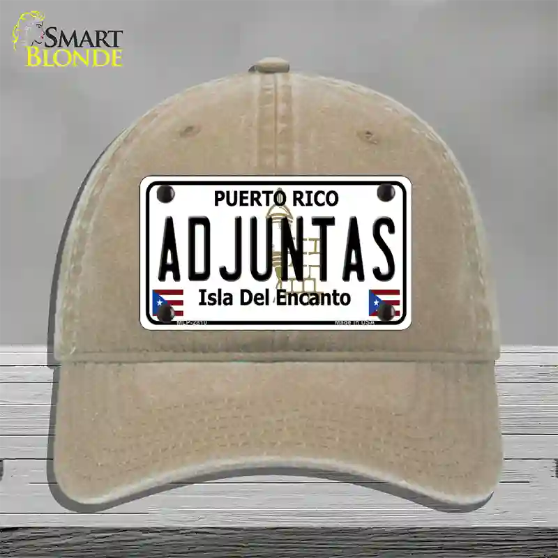 Adjuntas Novelty License Plate Hat Unconstructed Cotton / Khaki