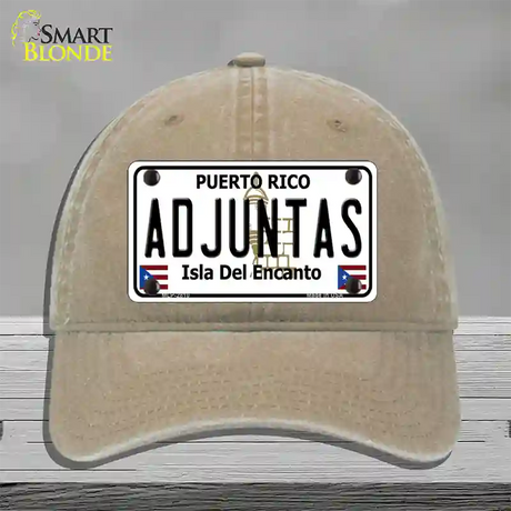 Adjuntas Novelty License Plate Hat Unconstructed Cotton / Khaki