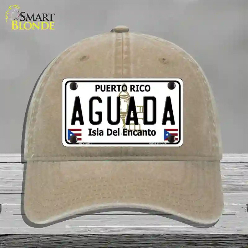 Aguada Puerto Rico Novelty License Plate Hat Unconstructed Cotton / Khaki