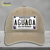 Aguada Puerto Rico Novelty License Plate Hat Unconstructed Cotton / Khaki