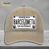 Barceloneta Novelty License Plate Hat Unconstructed Cotton / Khaki