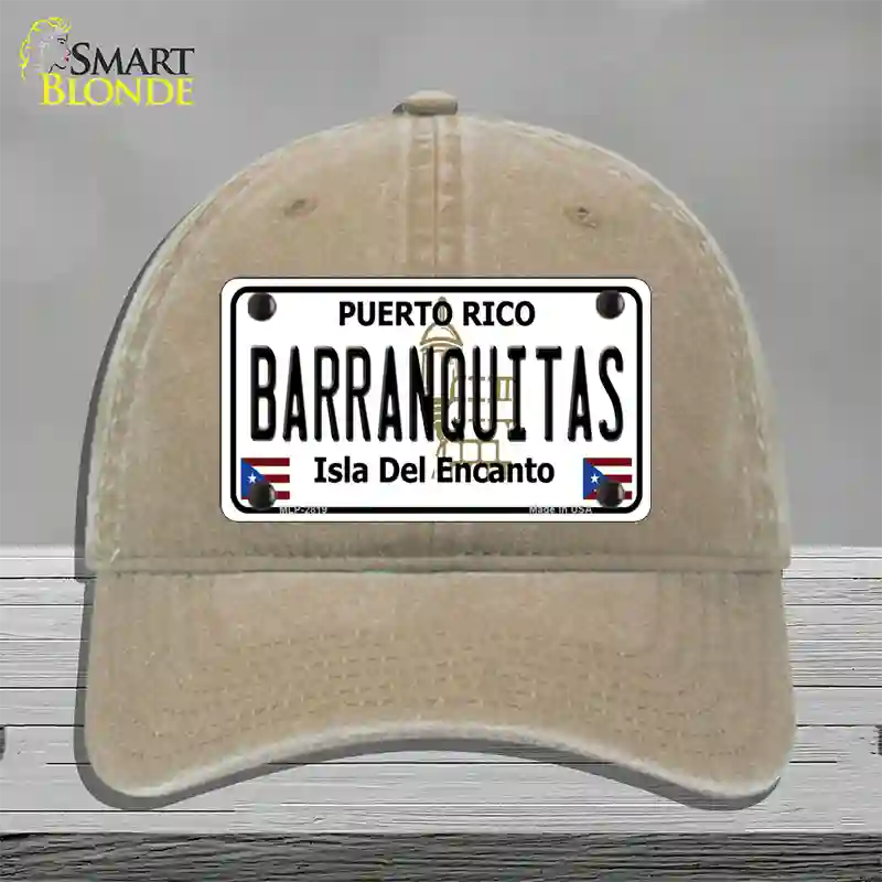 Barranquitas Novelty License Plate Hat Unconstructed Cotton / Khaki