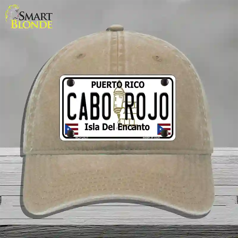 Cabo Rojo Novelty License Plate Hat Unconstructed Cotton / Khaki