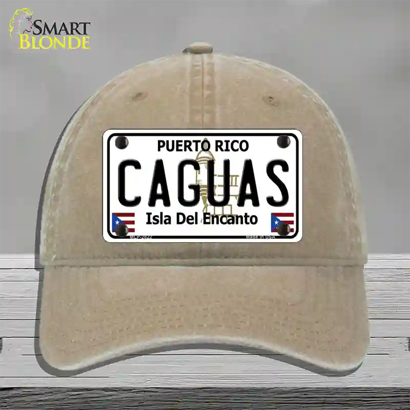 Caguas Novelty License Plate Hat Unconstructed Cotton / Khaki