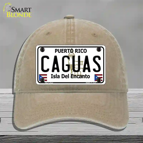 Caguas Novelty License Plate Hat Unconstructed Cotton / Khaki