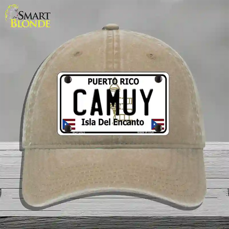 Camuy Novelty License Plate Hat Unconstructed Cotton / Khaki