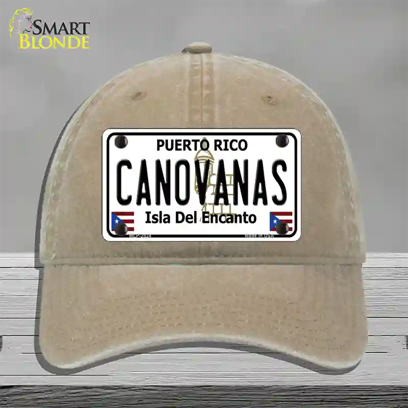 Canovanas Puerto Rico Novelty License Plate Hat Unconstructed Cotton / Khaki