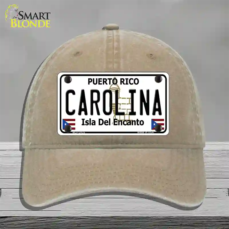 Carolina Novelty License Plate Hat Unconstructed Cotton / Khaki