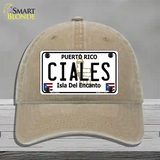 Ciales Novelty License Plate Hat Unconstructed Cotton / Khaki