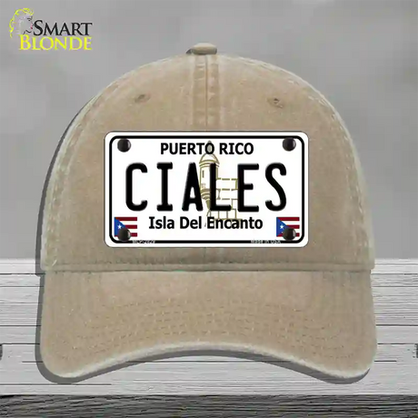 Ciales Novelty License Plate Hat Unconstructed Cotton / Khaki