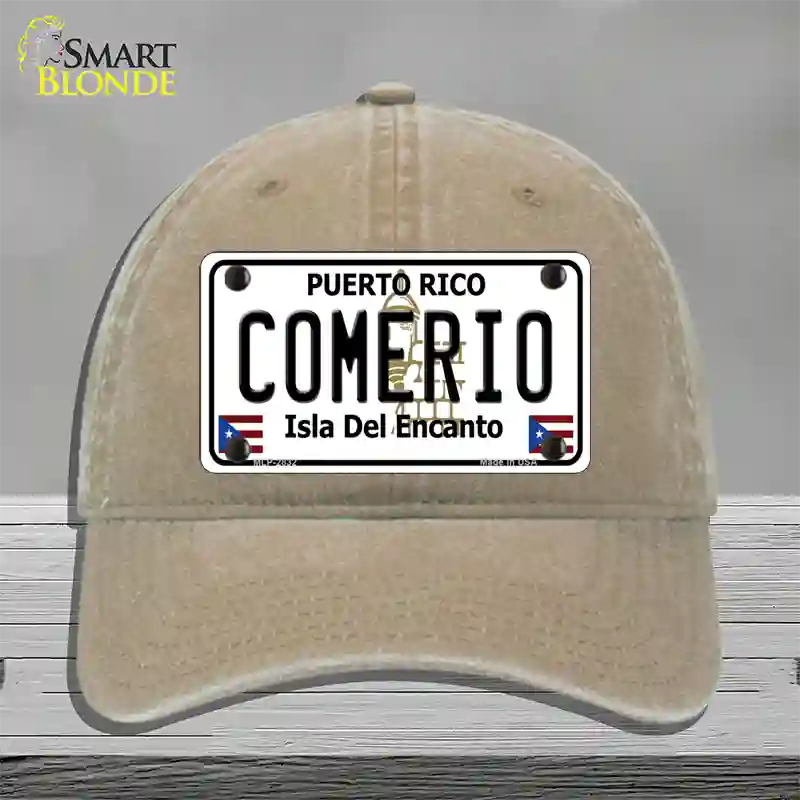 Comerio Novelty License Plate Hat Unconstructed Cotton / Khaki