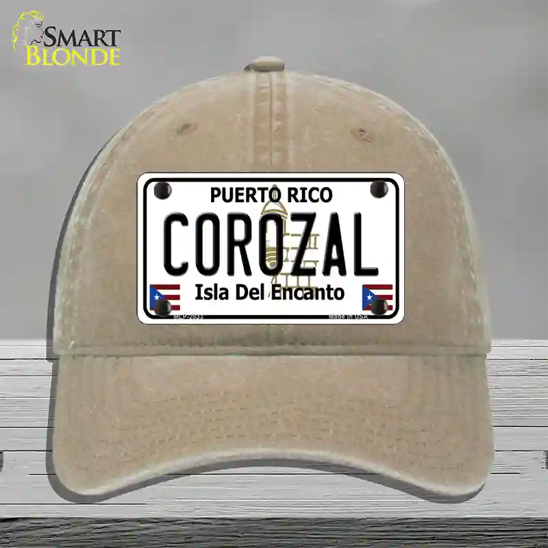 Corozal Novelty License Plate Hat Unconstructed Cotton / Khaki