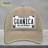 Guanica Puerto Rico Novelty License Plate Hat Unconstructed Cotton / Khaki