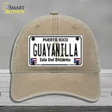 Guayanilla Puerto Rico Novelty License Plate Hat Unconstructed Cotton / Khaki