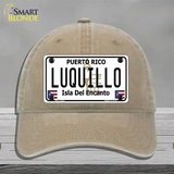 Luquillo Puerto Rico Novelt Novelty License Plate Hat Unconstructed Cotton / Khaki